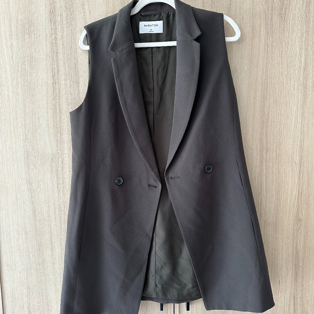 Dark green blazer-style dress or long top - Aritzia Babaton size 10, EUC